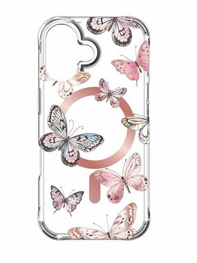 Pink Butterflies Karma by Body Glove Case with MagSafe for IPhone 16 Plus NIB